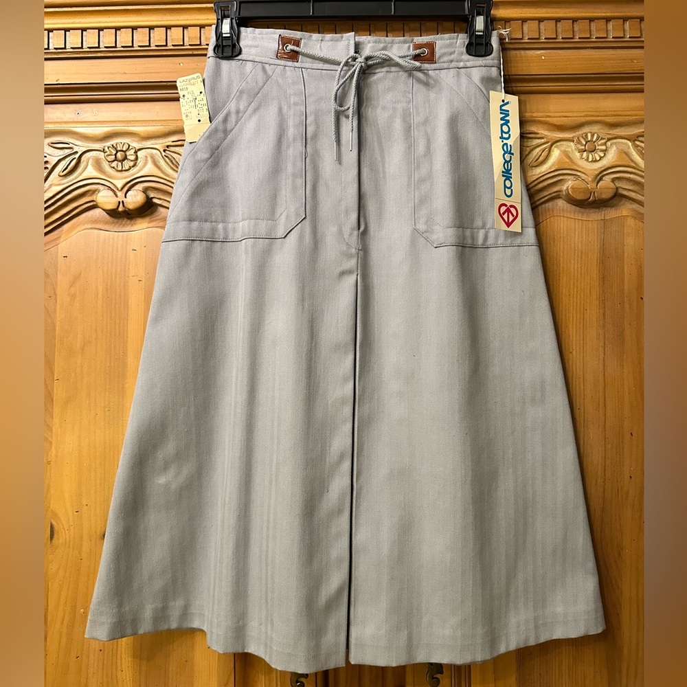 Vintage Gray A-Line Skirt with Department Store‎ Tag, Union Made